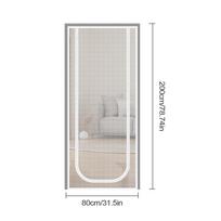 Cat Mesh Screen Door With Double Zipper Scratch-resistant Anti-cat Door Curtain Keep Pet Indoor And Allow Fresh Air To Circulate