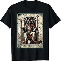 The Emperor Tarot Card Vintage Distressed Graphic T-Shirt S juoda