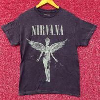 Nirvana Blue Monochrome In Utero Rock tshirt Size Medium S gray