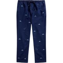 Polo Ralph Lauren FW22 Pattern Print Elastic Waist Drawstring Straight Leg Casual Pants Men pants Navy-Blue MNPOPNT14G20380-410 S blue