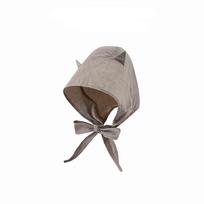 Fashion Korean Style Little Devil Horn Headscarf Quick-drying Sun Cap Strap Hat Sunscreen Hat Solid Color Beanie Cap Men pilka