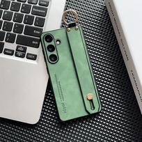 Wrist Strap Bracket Sheepskin Leather Case for For Samsung Galaxy S26 S25 S24 S23 S22 S21 Ultra Plus Lens Protector Shockproof Cover Galaxy S24 Ultra