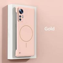Rėmeliui neturintis magnetinis belaidžio įkrovimo telefono dėklas skirtas Xiaomi 12 Pro 12X Xiaomi12Pro 5G plonas kietas galinis dangtelis For Xiaomi 12 gray