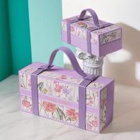 2025 French Garden Candy Box - Birthday, Bridesmaid & Thank You Gift Packaging Small 19.5*7.1*9.2 violetinė