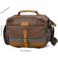 Retro Slr Camera Bag Canvas Crossbody Camera Bag Micro-Single Storage Bag Shockproof Digital Bag Men'S Outdoor Camera