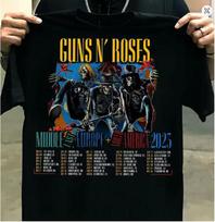Sale! Guns N Rose Music Tour 2023 Unisex Black T-Shirt S