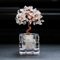 Citrine Gravel Crystal Money Tree Ornament for Home or Office Decor