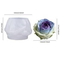 Flower Silicone Mold Rose Shaped Aromatherapy Clay Craft Decor Flower Candy Silicone Molds For Holiday Birthday Party Offices