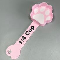 3D Printed Pet Feeding Spoon Food Grade Portable Paw Shaped Pet Food Scoop Non-Slip Plastic Cat Snack Feeder Feeding Pets rožinė
