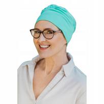 Turban Jasmina Pistacja Czapka Marszczona Bez Wzoru Także Po Chemioterapii
