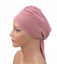 Chusta Damska Tess 031 Z Muślinu Turban Gładki Także Po Chemioterapii