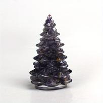 1 vnt natūralaus akmens krištolo dervos Kalėdų eglutė namų dekoravimui, atneš sėkmę, gydymą ir energijos balansą Amethyst
