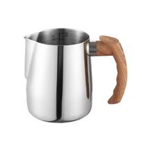 600 ml / 1000 ml Latte Art puodelis nerūdijančio plieno Latte ąsotis sutirštintas espreso pieno putojimo puodelis su rankena namams 600ML balta