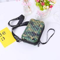 PC Crossbody Bag: Women's Compact Square Evening & Travel Bag - Hard Shell Makeup & Toiletry Storage 7-inch sidabras