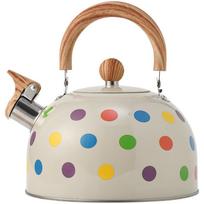 Nerūdijančio plieno garsinis virdulys arbatos virimui kavos 3L virtuvės reikmenys švilpukas puodas 3l off-white polka dots