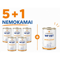 WF VET Skin & Coat šunims, 5x400g + 400g NEMOKAMAI