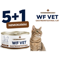 WF VET Gastrointestinal kačių maistas su vištiena, 5x85g + 85g NEMOKAMAI