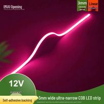 Kaiju Ultra-Thin 3mm COB LED Strip Light (12V) rožinė šviesi spalva
