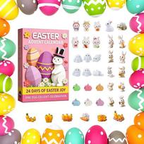 Easter Advent Calendar Rabbit And Carrot, 24 Days Christmas Countdown Rubber Cute Rabbit And Carrot, Fun Holiday Gifts A