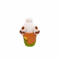 Cartoon Rabbit Holding Carrot Ornament Country Retro Style Realistic Flower Pot Ornament Handmade Easter Bunny Statue