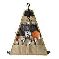 Camping Storage Bag Portable Triangle Oxford Cloth Tableware Hanging Organizer for Outdoor Picnic BBQ