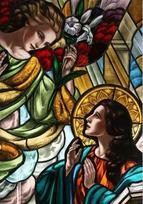 Custom size Stained Glass Retro Wndow Film Frosted Glass Sticker Frosted Church Virgin Mary Picture Poster Home Decor (as the picture,40cmX60cm)