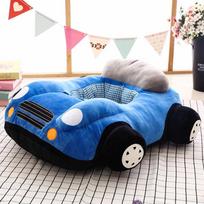 Vaikiškas animacinis automobilio pliušinis sofos krėslas - Sėdynė nuo kritimo mokymuisi ir žaislas gimtadienio dovanai Shell Only (No PP Cotton Filling) raudona