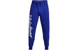 Under Armour Rival Knitted Sweatpants Men's Blue Thickened Cuffed Pants 1379776-400 LG
