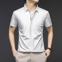 Shirt Men's Short Sleeve Summer Business Fashion Trendy Top M balta