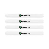 AAAAL1 Car Door Handle Sticker Protective Film Decal Accessories for Skoda Octavia MK2 MK3 2 3 A7 Fabia Karoq Kodiaq Rapid