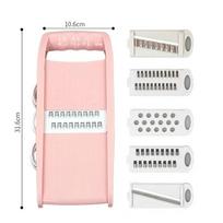 5 in 1 Multi-Functional Vegetable Chopper Onion Chopper Food Chopper Kitchen Mandoline Slicer Veggie Dicer Cutter rožinė