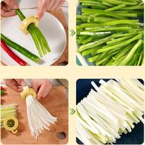 Scallion Cutter Stainless Steel Green Onion Slicer Kitchen Gadgets Tool Shredding Professional Chopper For Chef Dining Salad China Mainland