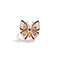 Gorgeous Butterfly Style Fancy Ring 925 Sterling Silver Natural Citrine Gemstone Fashion Jewelry for Ladies Propasal, Engagement & Parties Gift us ring size 7# geltona