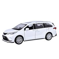 1/24 Toyota Sienna Granvia MPV Alloy Car Model Diecast Metal Toy Commercial Car Vehicles Model Sound and Light Simulation Children Gift mėlyna