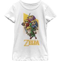 Fifth Sun Girl's Nintendo Legend of Zelda Four Sword Link T-Shirt S balta