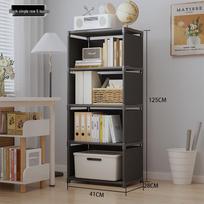 Multi-layer Dustproof Metal Bookshelf - Floor-standing Storage Rack for Study Room