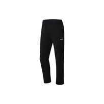 Li Ning Ping Pong Series Solid Color Logo Elastic Waist Straight Leg Sports Pants Women pants Black AKLSC94-1 M
