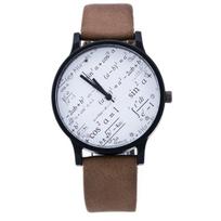 Studentai Stebi Matematinius Geometrinius Elementus Madingas Laikrodis Porai White dial-dark coffee white