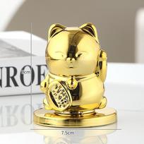 Lucky Cat Toothpick & Swab Storage Box - Light Luxury Design for Living Room