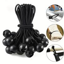 20PCS Outdoor Elastic Ball Rope Bungee Cords Portable Tent Fixing Tarpaulin Awning Canopy Heavy Duty Tarp Tie Down for Shelter