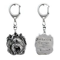 Yorkshire Terrier, York, Jork, Yorkie I - Posrebrzany Brelok Do Kluczy Z Psem, Ozdoba Torebki, Zawieszka Do Plecaka Marki Art-Dog