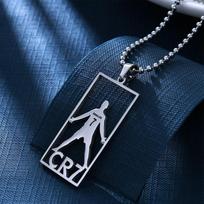 European and American Football Star Street Hip-hop Jewelry Messi Pendant Titanium Steel Necklace for Men 60CM