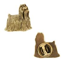 Yorkshire Terrier, York, Jork, Yorkie - Broszka Z Psem W Pudełku Ozdobnym, Elegancki Pozłacany Pin, Przypinka Do Marynarki Marki Art-Dog
