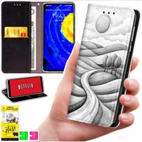 Etui Typu Portfel Do Xiaomi 15T - Pokrowiec Bluemoon Nadruk + Szkło 9H