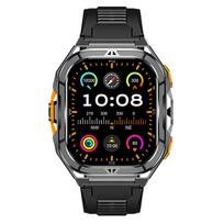 Cubot GT 3 išmanusis laikrodis, 5ATM atsparumas vandeniui, 1,96 colio AMOLED, deguonies kiekis kraujyje, fizinio aktyvumo sekiklis, širdies ritmas, GPS, sportinis išmanusis laikrodis vyrams Standard juoda