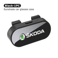 AAAAT1 Car Sun Visor Glasses Box Anti-scratch Protection Box For Skoda Rapid Octavia Derivative Enyaq-iV VisionS Yeti Scala