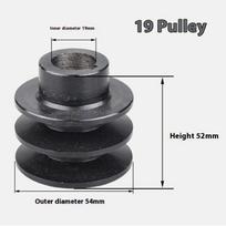 19/20 mm dvigubo griovelio plokščio šlicinio veleno V formos skriemulys 168F 170F benzininio variklio priedams 19mm