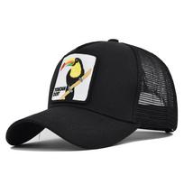 Snapback tinklelio apsauga nuo saulės siuvinėjimo pleistras tukanas spalvos siuvinėjimo beisbolo kepuraitė su lenktu snapeliu gėlių akies kepuraitė uca medvilnė adjustable