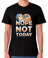 Nope Not Today Sleeping Cat Unisex T-Shirt Funny Lazy Cat Graphic Tee 2XL