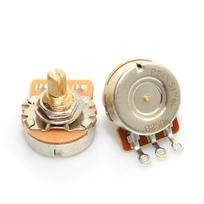 1Pcs Fine 24-Spline Brass Shaft Pots 500K/250K Long / Short Shaft Choose Guitar Potentiometers Diy Accessories A2